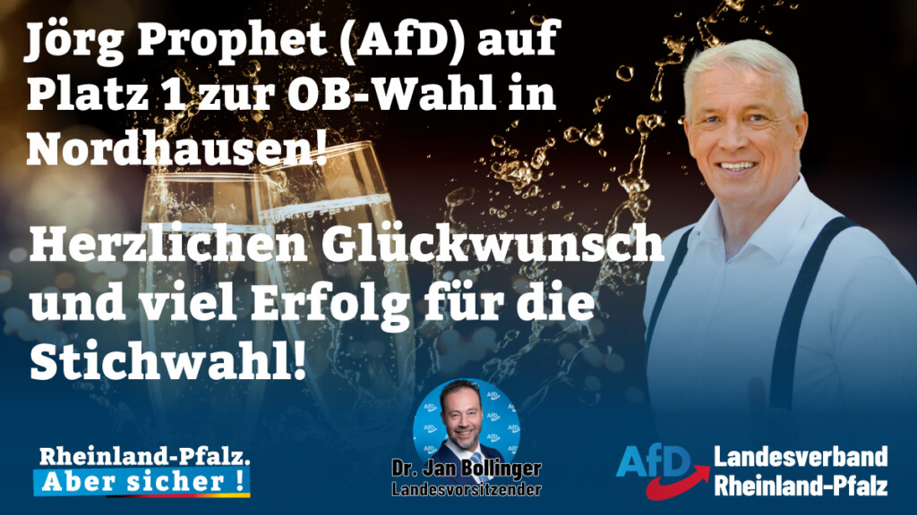 Gratulation der AfD Rheinland-Pfalz an Jörg Prophet